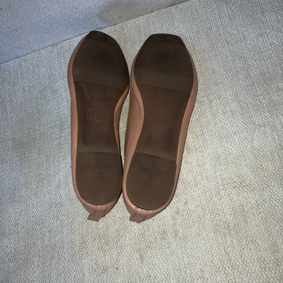 Time and Tru 9 wide fit Women's dusty rose /Nude Ballet Flats with Bow - Picture 6 of 16